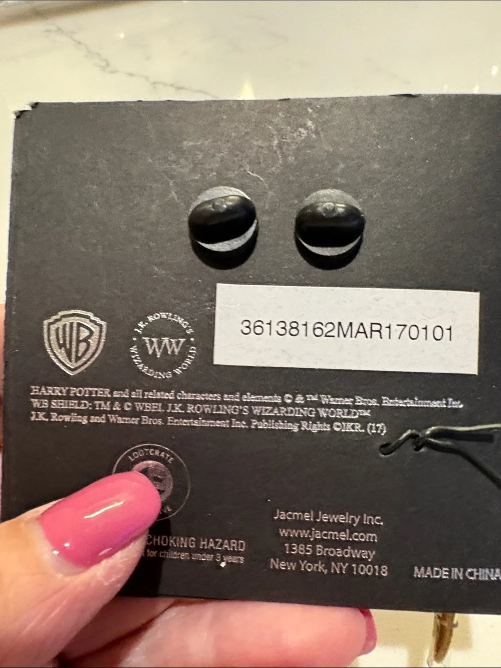 Warner Bros. Black and Gold Harry Potter Pin